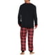thumbnail image 3 of INSPIRAR CHIC Conjunto de Pijamas de Navidad para Mujeres, Manga Larga, Árbol de Navidad, Conjunto de Lounge a Juego para Parejas, Rojo ["Niños y Niñas"], 3 of 5
