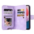 thumbnail image 6 of Dteck for Samsung Galaxy A13 5G Case, Samsung A13 4G Wallet Case for Women Men, Sturdy PU Leather Case Magnetic Flip Zipper Card Holder Wristlet Strap Kickstand Phone Case,Purple, 6 of 7