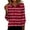 Red-shirts, variant on Inverlee Striped 3/4 Sleeve Blouse for Women Trendy Collared V Neck Tops Summer Casual Loose Fit Shirts