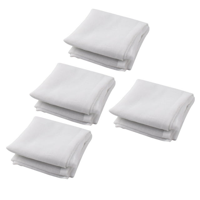 Unique Bargains Household Mesh Tea Drawstring Filter Strainer Cloth Bag Off white 4 Pcs