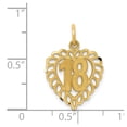 thumbnail image 3 of 14K Yellow Gold Charm Pendant 18 22 mm 15 18Th Heart, 3 of 3