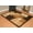 Brown, variant on Designer Home Soft Transitional Indoor Modern Area Rug Circles Blocks - Actual Size: 1' 11" x  3' 3" Rectangle (Red)