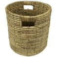 thumbnail image 4 of Northlight Natural Woven Table and Floor Cylindrical Seagrass Baskets - Brown - Set of 3, 4 of 7