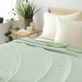 thumbnail image 4 of Qocolhg Quilt for Queen Bed Washable - Cooling Blankets for Hot Sleepers, Skin-friendly Plain Printed Washed Cotton Summer Quilt, Oversized Bedding Soft Coverlet Quilts Queen Size, Clearance, Green, 4 of 6