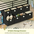 thumbnail image 6 of Low Loft Bed Twin Size with 8 Storage Drawers, Loft Bed with LED Lights, Play Zone and Toy Organizer, Under-Bed Play Space, No Box Spring Needed, Black, 6 of 9