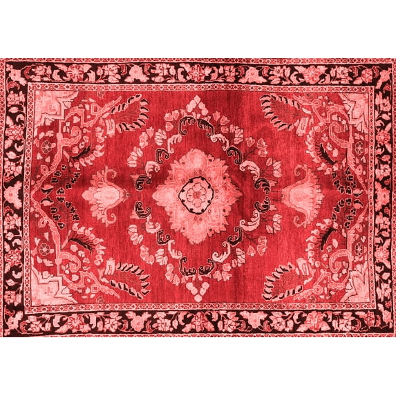 Ahgly Company Indoor Rectangle Persian Red Traditional Area Rugs, 7' x 9'