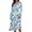 Sky Blue, variant on WTOBBY Women's Long Sleeve Casual Floral Print V-Neck Waist Long Dress Flowy Maxi Style with Adjustable Tie Versatile Print for Seasonal Outings Lightweight Fabric,Army Green L