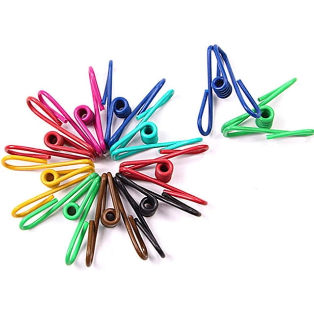 Nvzi 30 pinzas de alambre de acero, pinzas para tender la ropa resistentes al viento y revestidas de vinilo de colores (colores variados)