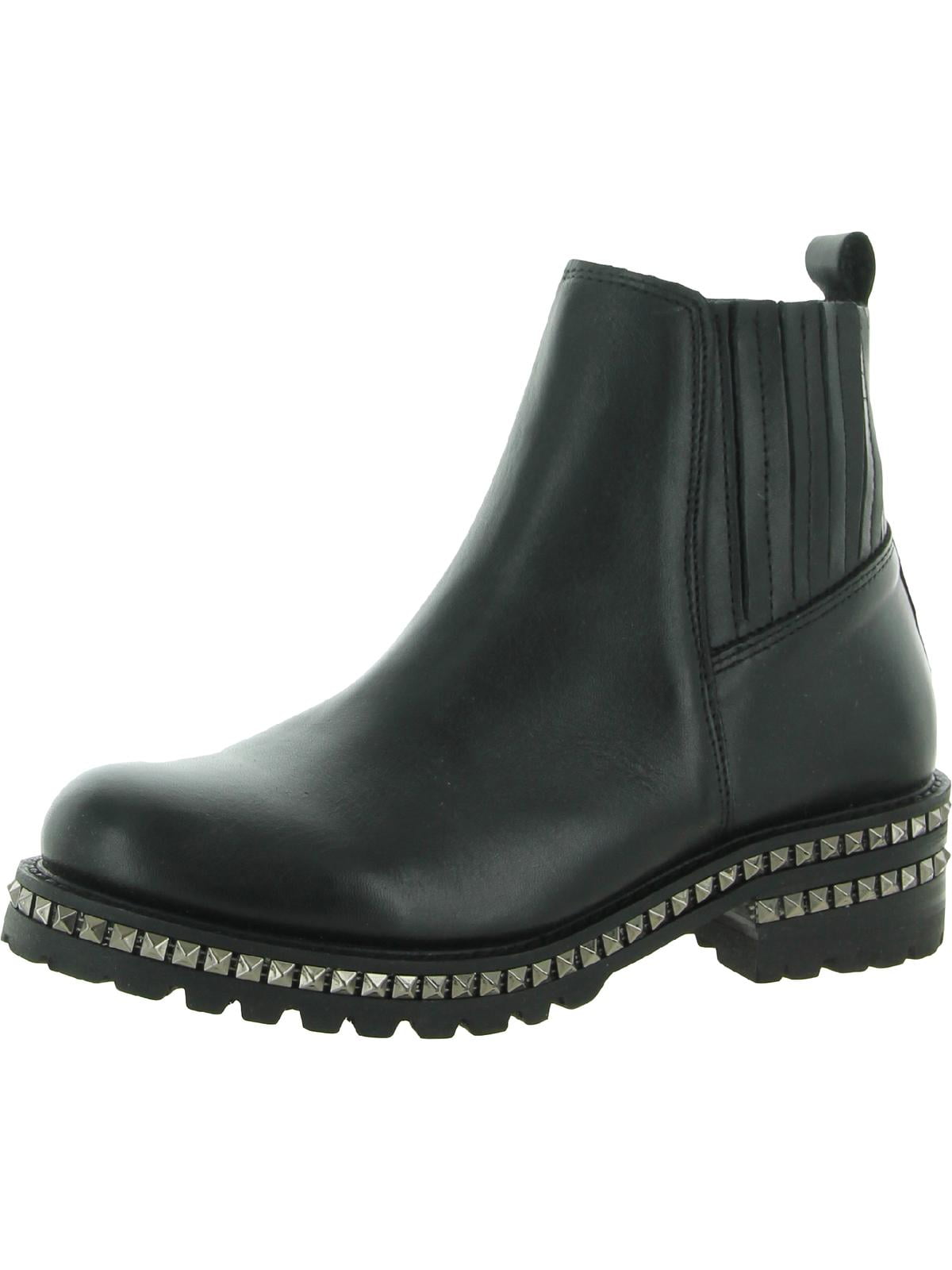 Steve Madden Womens Galena Leather Studded Ankle Boots - Walmart.com