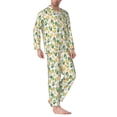 thumbnail image 2 of Sikiie Fruit Pears Mens Pajama Set, Soft Warm Long Sleeve Sleepwear, Cozy Button-Down Pjs for Men-Large, 2 of 7