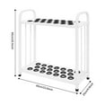thumbnail image 3 of ToppiJoy Adjustable Floor Stand Pool Stick Holder Double-Tier Vertical Pool Cue Racks for Bar, Billiard Room, Game Room, Club and Gym (White, 20 Holes), 3 of 23
