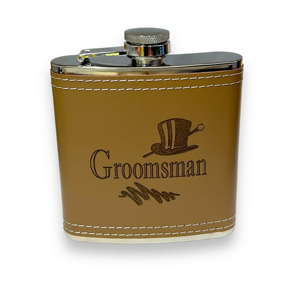 Wedding Party Gifts BEST MAN GROOMSMAN (Flasks and Lighters)