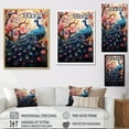 thumbnail image 4 of Designart "Peacock'S Colors In The Flowers III" Animals Peacock Floater Framed Canvas Wall Art, 4 of 5