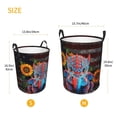 thumbnail image 5 of XMXT Collapsible Laundry Basket, Retro Sunflower Dinosaur Pattern Waterproof Laundry Hamper, 40L Multicolor, 5 of 8