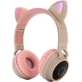 thumbnail image 1 of Timoom Audífonos para Niños Bluetooth 5.0 con Orejas de Gato Plegables On-Ear Estéreo Inalámbricos con Micrófono Luz LED y Control de Volumen Compatibles con Tarjeta TF Entrada Auxiliar Compatibles, 1 of 7