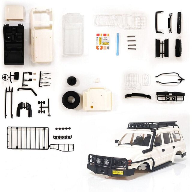 Carrocería de plástico sin ensamblar Land Cruiser LC80 de 190 mm para C14 C24 C24-1 1/16 Accesorios de actualización de automóvil RC, B