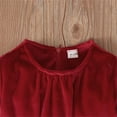 thumbnail image 5 of LNMQLPDBS Long Sleeve Christmas Dress Girls Red Velvet Christmas Christmas for Baby Midi Black Dress High Neck Dress Winter Clothes for Toddler Girls, Red 18-24 Months, 5 of 8