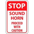 thumbnail image 2 of STOP SOUND HORN PROCEED WITH CAUTION SIGN, 2 of 5