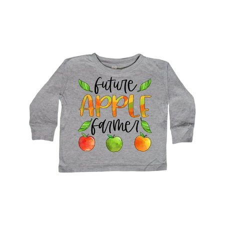 

Inktastic Future Apple Farmer- Apples and Leaves Gift Toddler Boy or Toddler Girl Long Sleeve T-Shirt