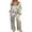Yellow Chrysanthemum, variant on Ekouaer Silk Satin Pajamas for Women Button Down Pjs Set Long Sleeve Loungewear 2 Piece Wide Leg Sleepwear