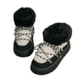 thumbnail image 4 of Npasoilc Snow Boots for Women,Winter Boots with Lace up Ankle Boots,Fluff Boots with Fleece,and Fur-Lined Casual Short Boots., 4 of 9