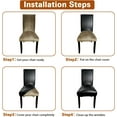 thumbnail image 6 of Leather Chair Covers for Dining Chairs Set of 4, Super Stretch Waterproof Kitchen Chair Covers Thickened Washable Dining Chair Slipcovers Black Chair Seat Covers for Dining/Kitchen/Banquet, 6 of 14