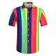 thumbnail image 1 of Camisa a rayas de verano para hombre Lars Amadeus Camisas de rayas verticales de bloque de color de playa con botones de manga corta verde rosa XXL, 1 of 6