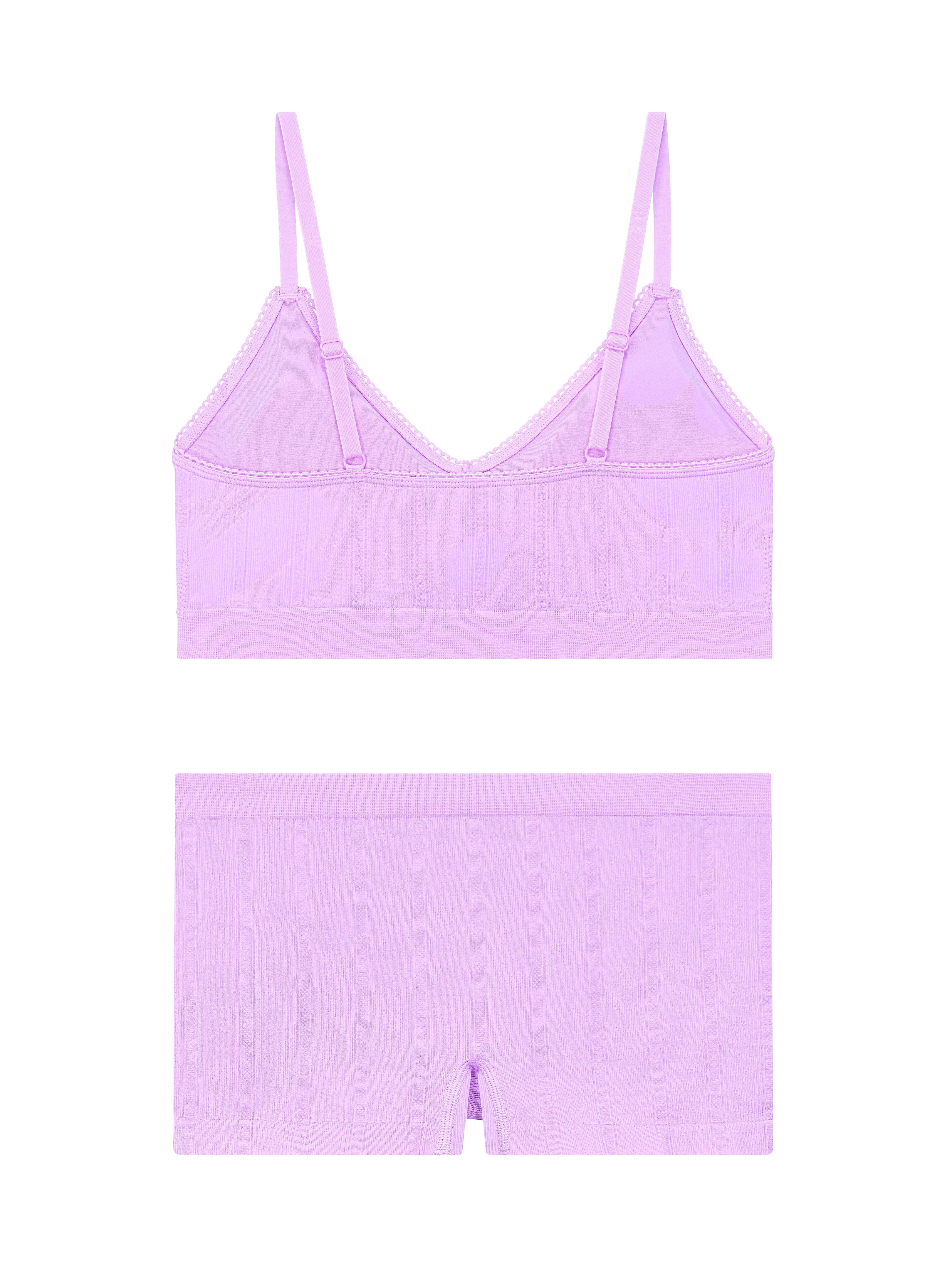 No Boundaries Seamless Triangle Bralette & Boyshort Set, 2-Piece, Women's XS-XXXL
