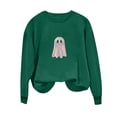 thumbnail image 6 of Jsaierl Womens Halloween Sweatshirts Cute Graphic Pullovers Stretch Going Out Crewneck Long Sleeve Sweater Tops Halloween Clothes, Sizes S-2XL, 6 of 7