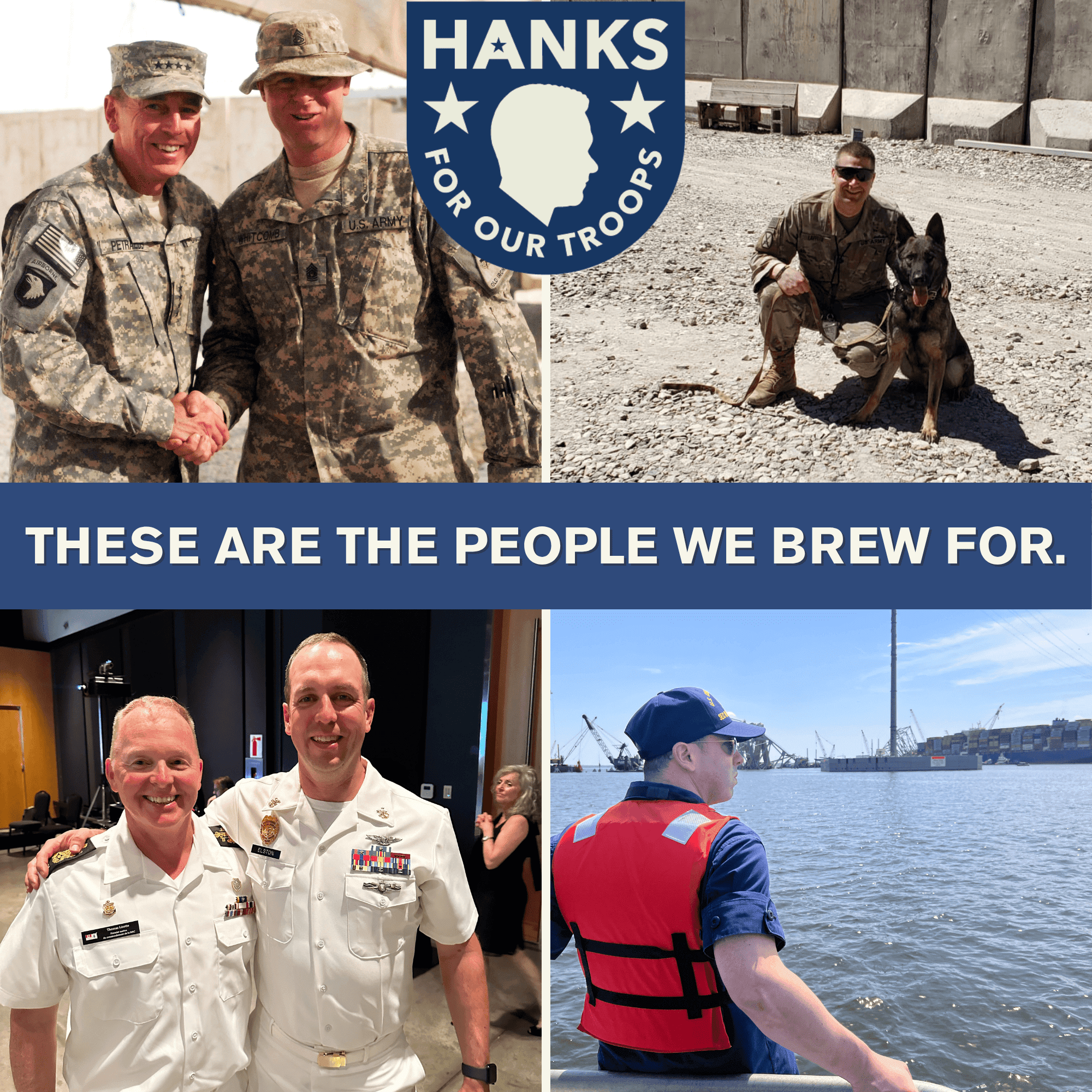 Hanks for Our Troops Ground Coffee Medium Roast, Supports Veterans, 12 oz Bag