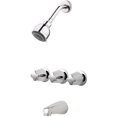 thumbnail image 1 of Pfister G01-3410 3-Handle Tub & Shower Faucet with Metal Verve Knob Handles, Polished Chrome, 1 of 1