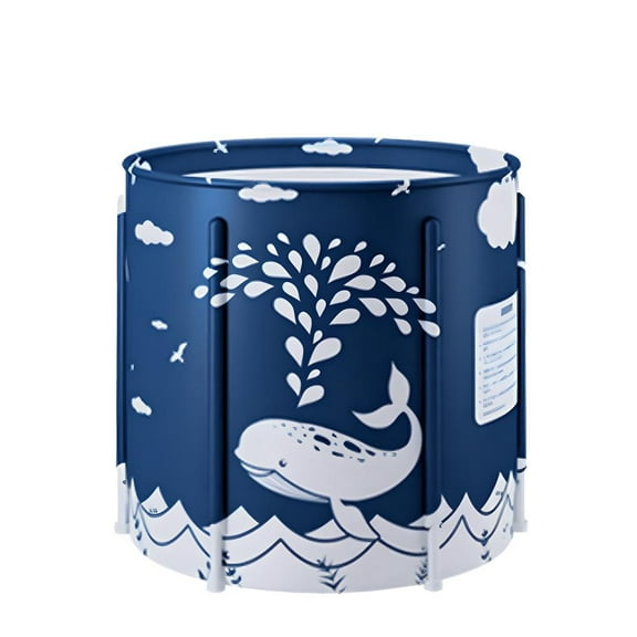 StarZe Portable Foldable Bathtub,SPA Soaking Standing Bath Tub, Suitable for Home Outdoor (Cold/Hot Universal),Whale.