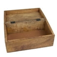 thumbnail image 4 of DecMode Floral Handmade Brown Mango Wood Decorative Box with Hinged Lid, 3 Count, 4 of 8
