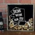 thumbnail image 4 of Torched Alaska Wine Cork Shadow Box Wall Mount Decor 13"x13"x3" Black, 4 of 8