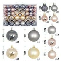 100 Pcs Christmas Balls Ornaments Set 1.18-2.36in Shatterproof Baubles Glitter Matte Glossy Hollow Decorative Balls Christmas Tree Hanging Ornaments Holiday Party Wedding Decor
