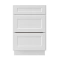 thumbnail image 6 of LUXEYARD Kitchen Base Cabinets, Base Cabinet with Drawers, RTA Cabinet, Unassembled, Shaker Style, Full Overlay for Kitchen, Laundry Room and More (White, 24" W X 34.5" H X 24" D), 6 of 8