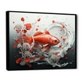 thumbnail image 2 of Designart "Serene Image Of Red And Grey Koi Fish Swimming I" Kois Fish Floater Framed Canvas Wall Art, 2 of 5