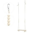 thumbnail image 4 of Pet Chicken Large Parrot Pinevood Swing Stand Bar Safety Toy Chewing Biting Playing, 4 of 9