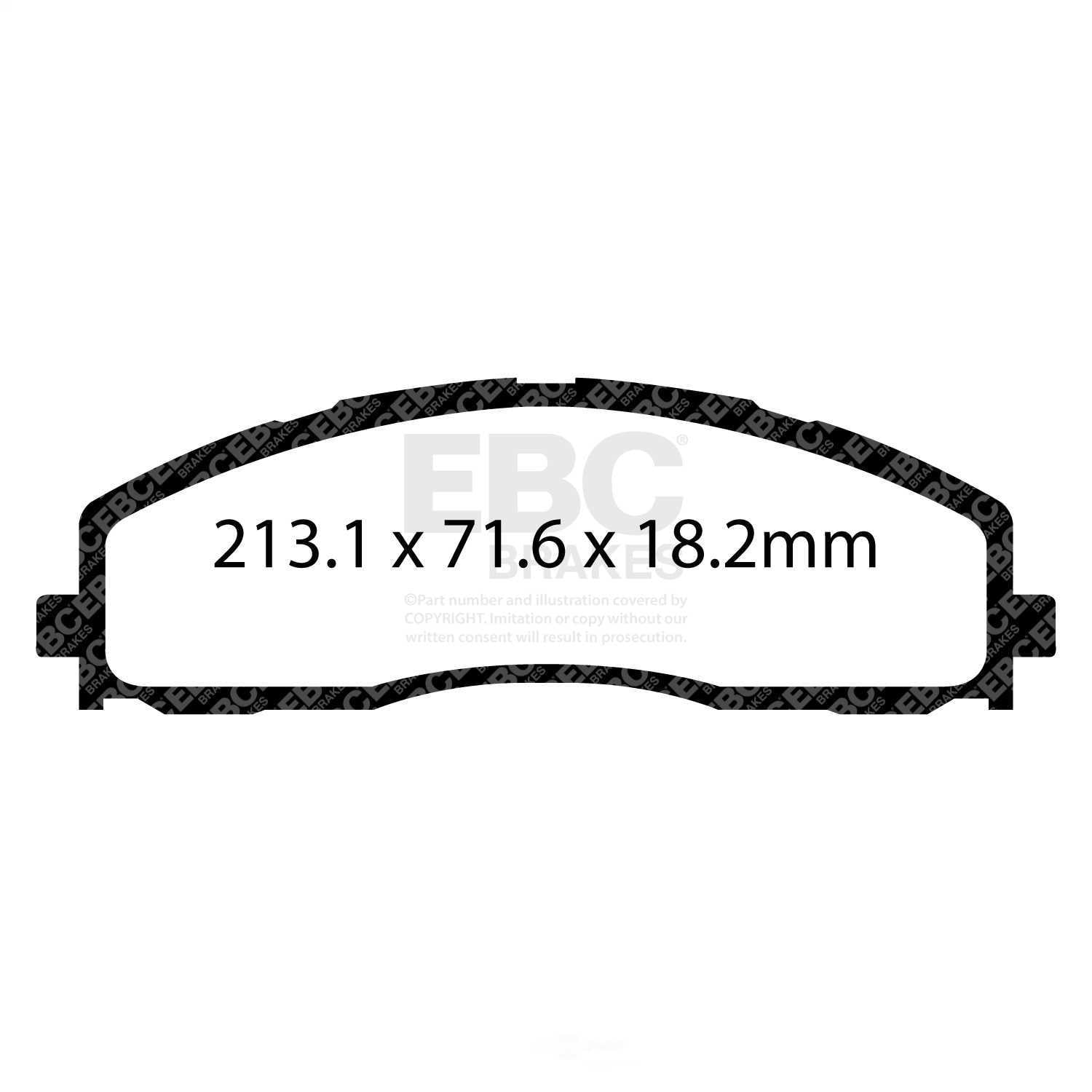 EBC 13+ Ford F250 (inc Super Duty) 6.2 (2WD) Greenstuff Front Brake Pads Fits select: 2013-2022 FORD F350, 2013-2016 FORD F450