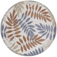 thumbnail image 3 of Nourison Aloha Indoor/Outdoor Blue Mocha 5'3" x Round Area Rug (5 Round), 3 of 9