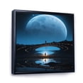 thumbnail image 2 of Designart "The Blue Moon Is Blue I" Fantasy Floater Framed Canvas Wall Art, 2 of 7