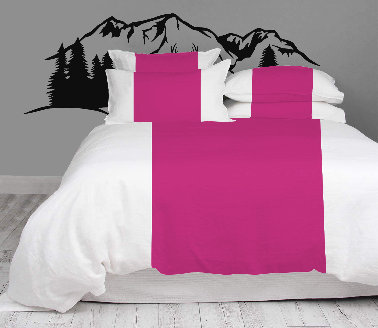 BedDecor Contrast Color Bar 3 Piece Duvet Cover Set 100 Egyptian