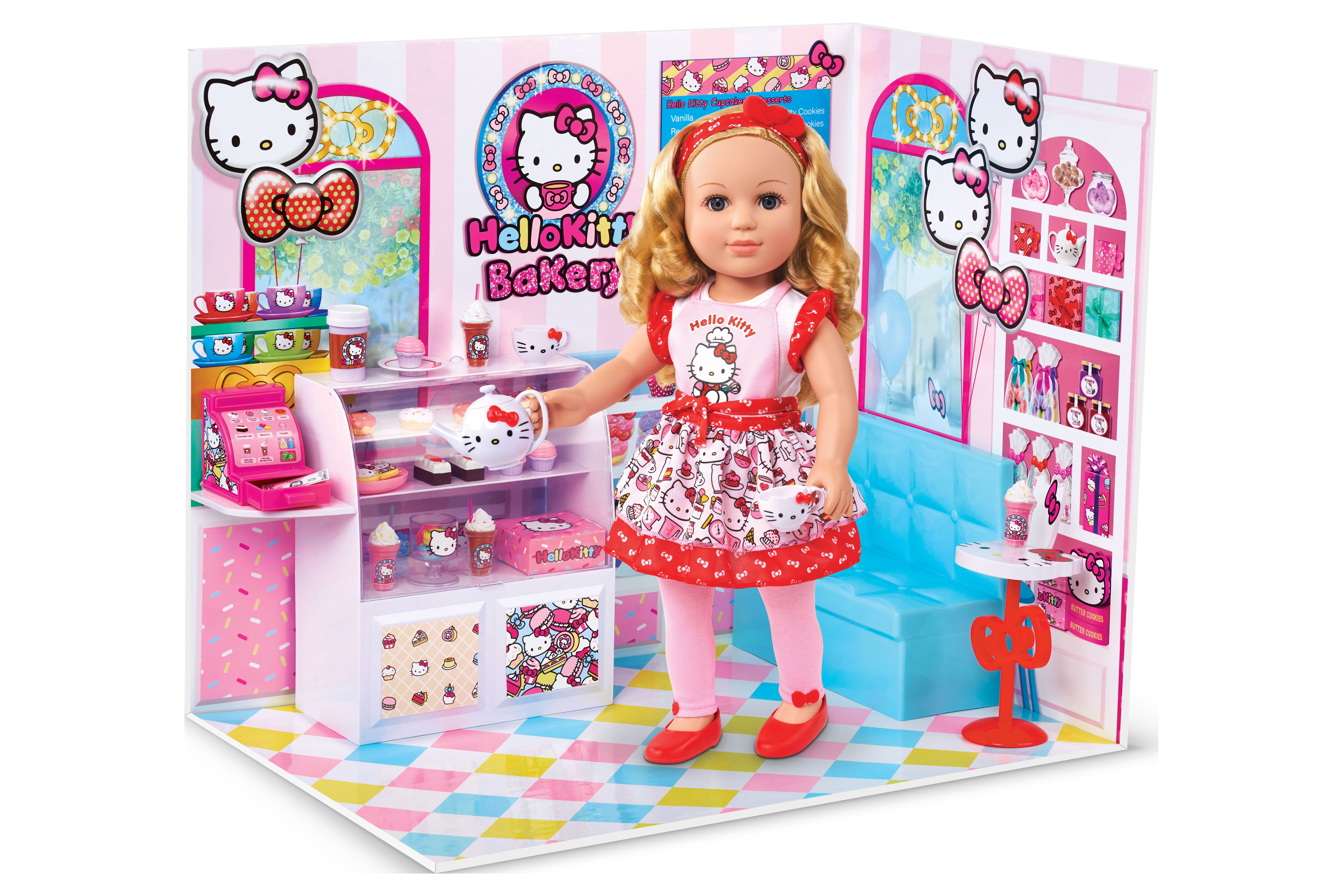 My Life As Poseable Hello Kitty Baker Doll, 18", Blonde Hair, Gray Eyes