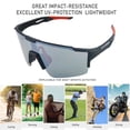 thumbnail image 3 of UPANBIKE Bike Cycling Sunglasses Sports Sunglasses Anti-UV400 Large Size Lens TR90 Unbreakable Frame, Matte Black/Red Frame(Silver lens), 3 of 7