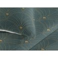 thumbnail image 3 of Ambesonne Art Deco Quilted Bedspread Set 3 Pcs, Teal Design Classic Scales, Twin, Teal and Sand Brown, 3 of 4