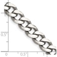 thumbnail image 2 of Sterling Silver Antiqued 8mm Curb Chain (18 X 8) Made In Italy qcb220a-18, 2 of 5