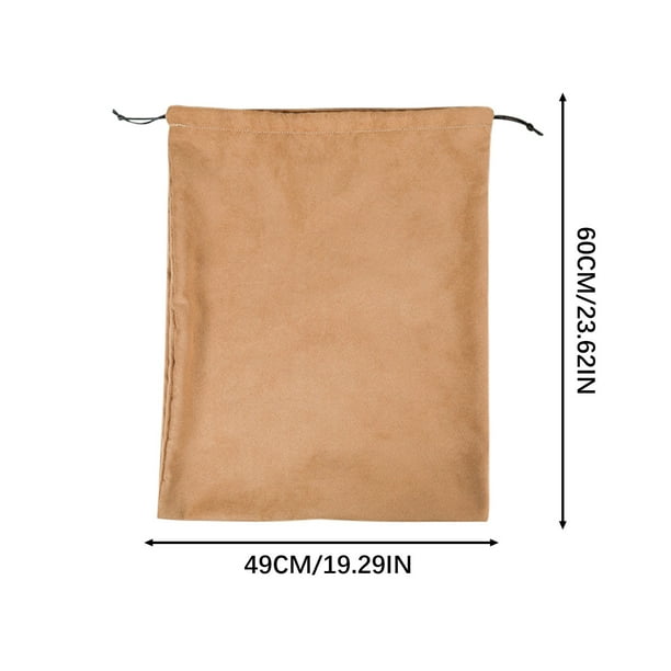 Yhmxh Organizadores y almacenamiento Bolsa de franela de algodón puro, bolsa pequeña de cuero, bolsa para guardar ropa de viaje, ropa interior, bolsa con cordón y hebilla. Almacenamiento de ducha