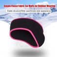thumbnail image 4 of Naiovety Calentadores de oído cubre polar adulto orejera accesorio de ropa orejas elásticas térmicas cubierta cálida diadema para correr Ciclismo Negro/Rojo rosa HR, 4 of 6