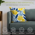 thumbnail image 4 of Yellow Blue Pioneer Flower Pillow Covers,Yellow Blue Pioneer Flower Throw Pillow Covers 18"×18" ,Living Room Sofa Couch Pillow Covers,Decorative Pillow Covers, 4 of 7