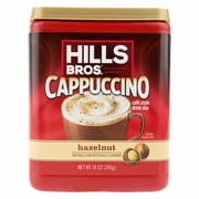 (3 pack) (3 Pack) Hills Bros. Hazelnut Cappuccino Instant Coffee Powder Drink Mix, 14 Ounce Canister